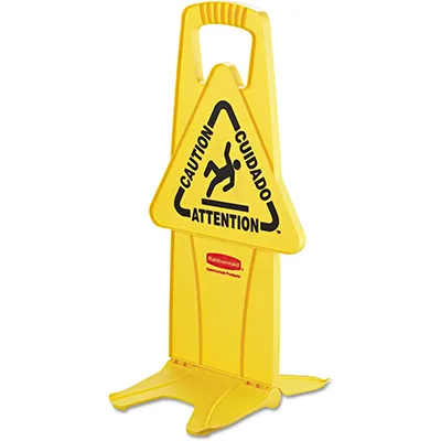 Biển cảnh báo CAUTION dạng đứng Rubbermaid FG9S0925YEL (2)