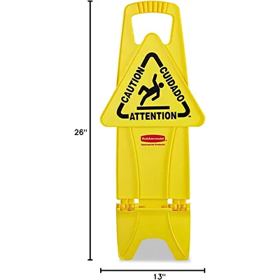 Biển cảnh báo CAUTION dạng đứng Rubbermaid FG9S0925YEL (5)