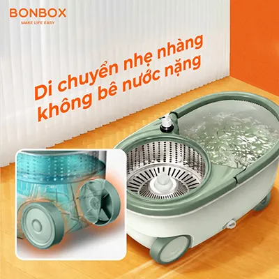 Bộ cây lau nhà cao cấp xoay 360 độ BONBOX (6)