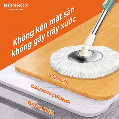 Bộ cây lau nhà cao cấp xoay 360 độ BONBOX (7)