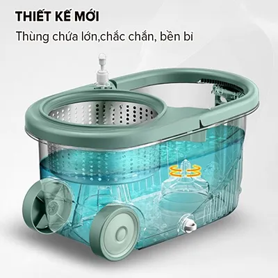 Bộ cây lau nhà cao cấp xoay 360 độ BONBOX (8)