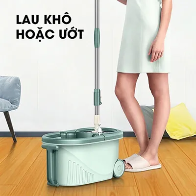 Bộ cây lau nhà cao cấp xoay 360 độ BONBOX (9)